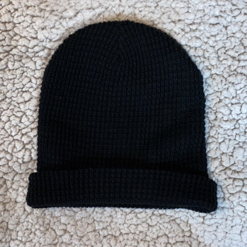 Black Crocheted Beanie